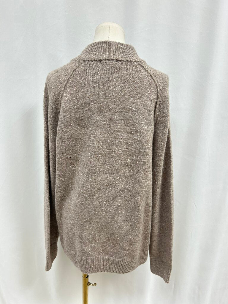 Rails Brown Marled Henley Sweater