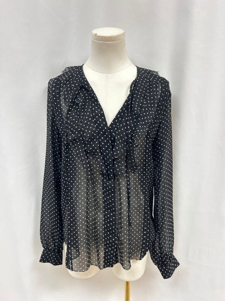 L'Agence Black Star Print Henley