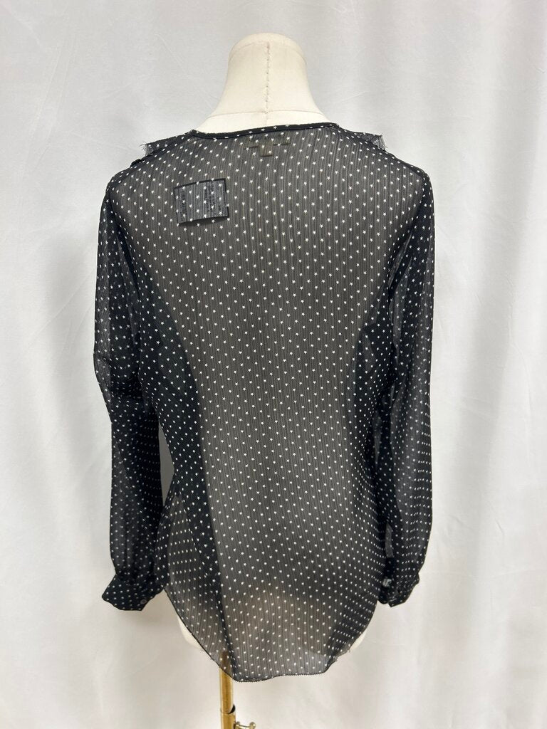 L'Agence Black Star Print Henley