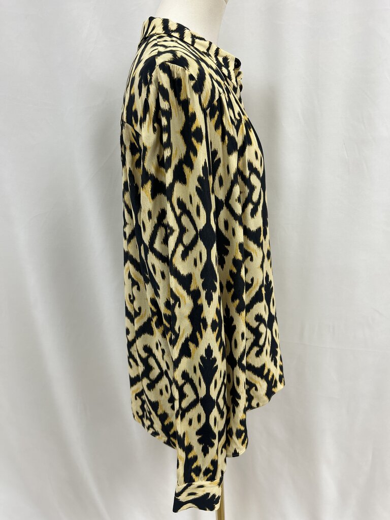 ba&sh Yellow Ikat Button Up