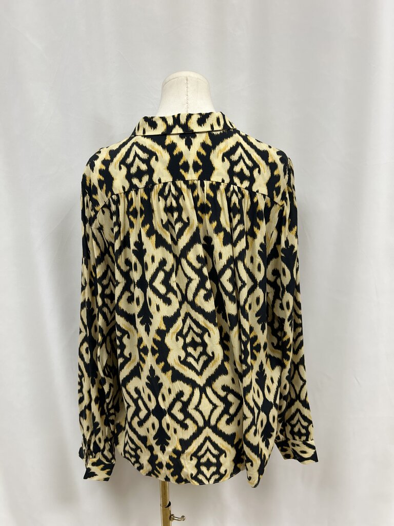 ba&sh Yellow Ikat Button Up