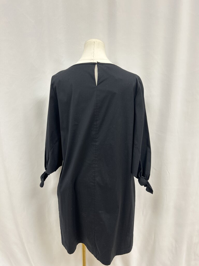 Lafayette 148 Black Tie Sleeve Dress