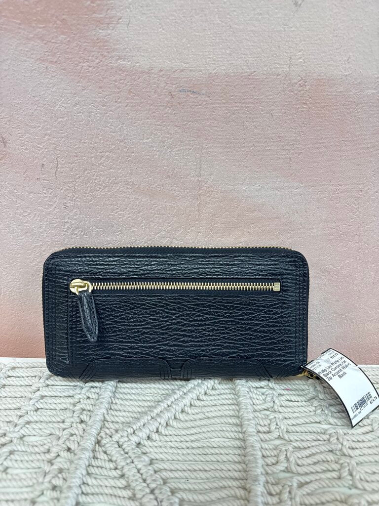Phillip Lim Black Continental Zip Around Wallet