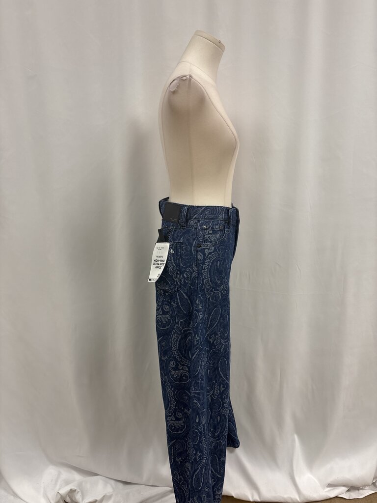 rag & bone Blue Paisley Wide Leg Jean NWT