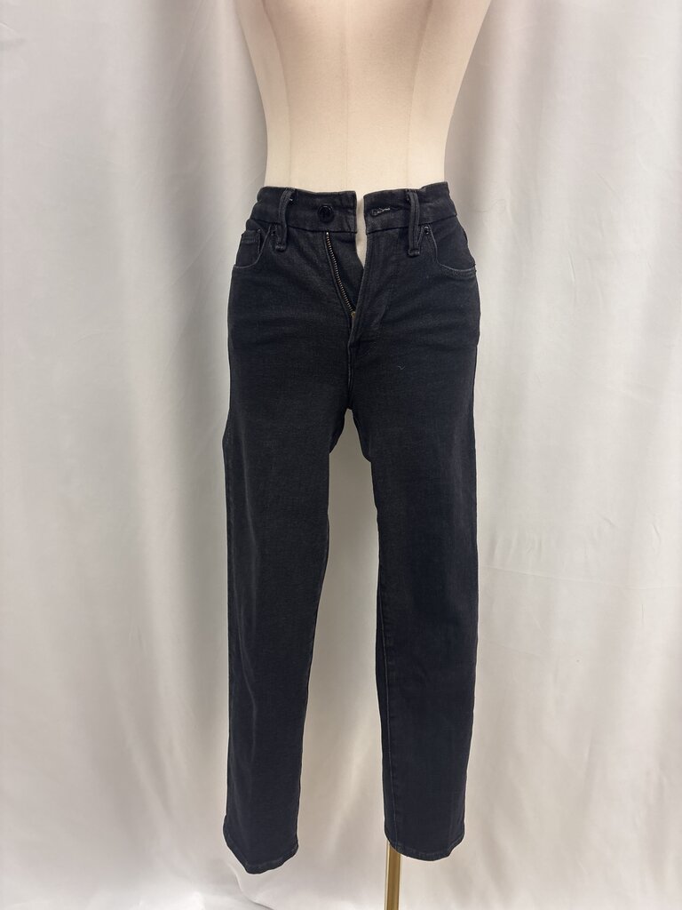 Good American Black Straight Leg Jean