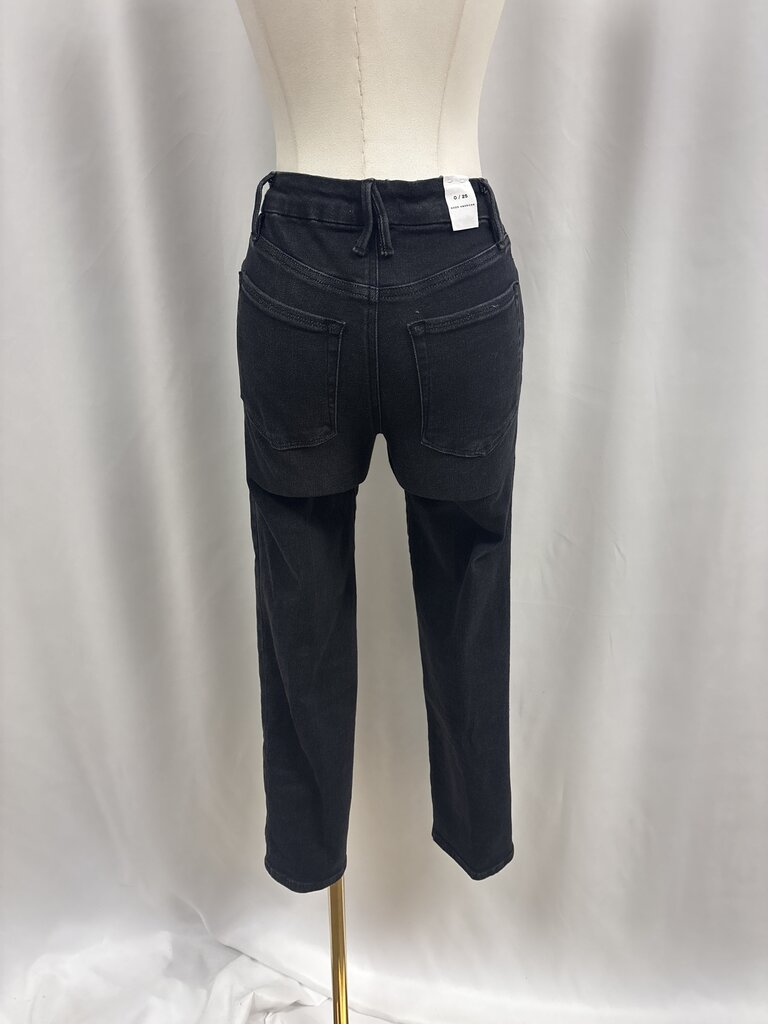 Good American Black Straight Leg Jean