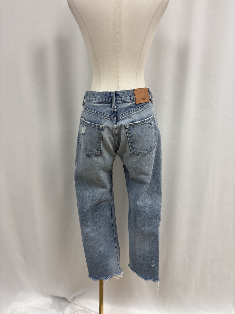 Moussy Vintage Blue Distressed Jean