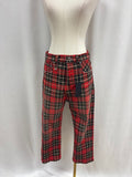 R13 Red Plaid Jeans NWT