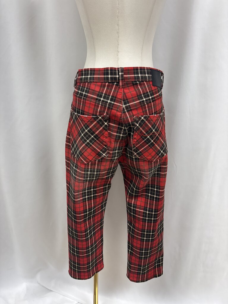 R13 Red Plaid Jeans NWT