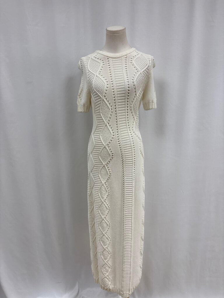 Maison Ullens Ivory Knit Maxi Dress
