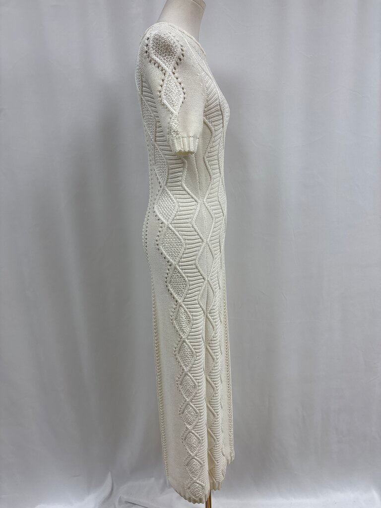 Maison Ullens Ivory Knit Maxi Dress