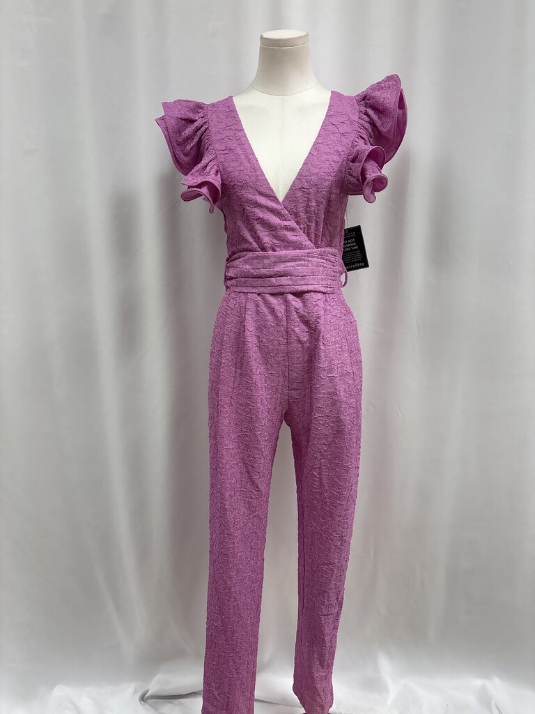 Retrofete Pink Belted Jumpsuit NWT