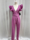 Retrofete Pink Belted Jumpsuit NWT