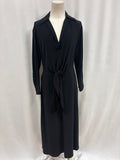 Vince Black Tie Front Midi Dress NWT