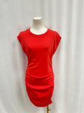 Michael Stars Cherry Ribbed Ruched Dress NWT