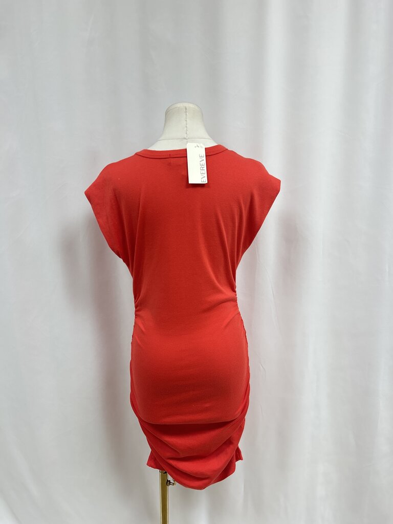 Michael Stars Cherry Ribbed Ruched Dress NWT