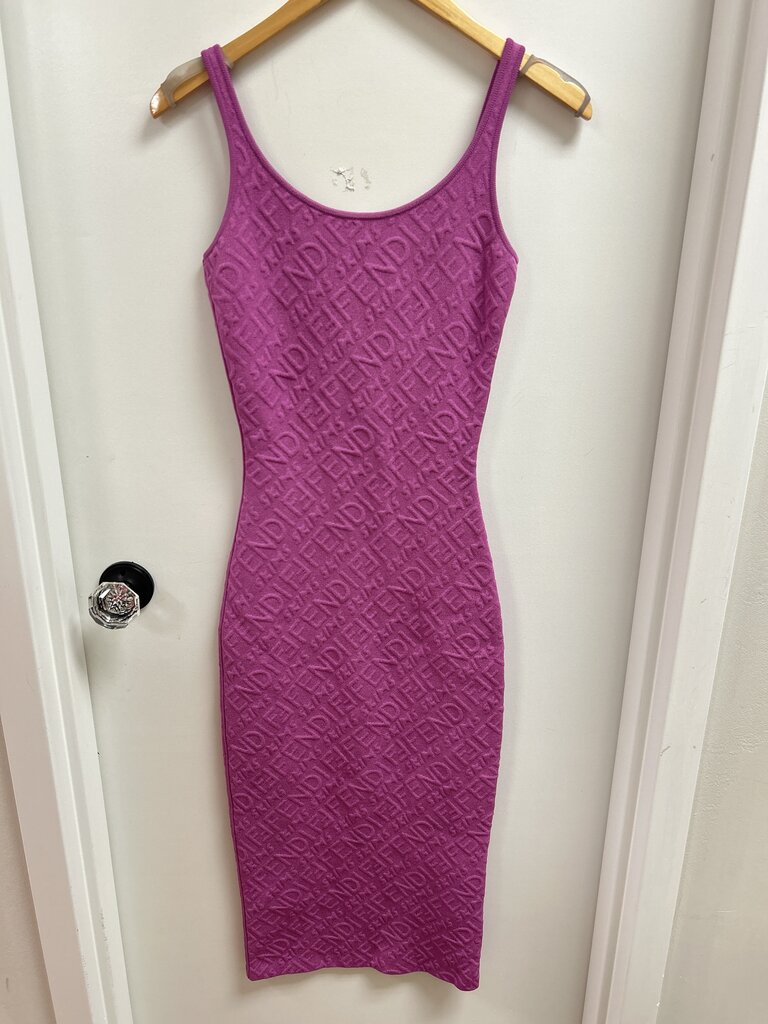 Skims x Fendi Fuchsia Knit Tank Dress