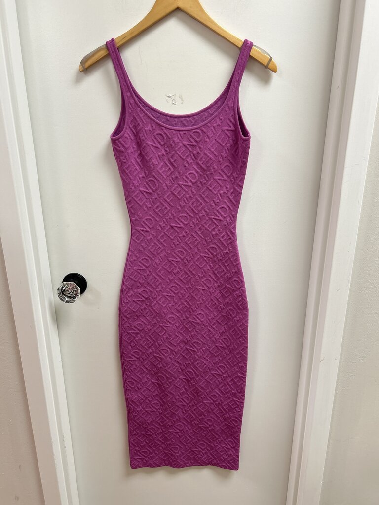 Skims x Fendi Fuchsia Knit Tank Dress