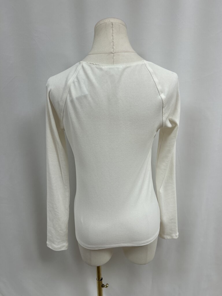 A.L.C. Ivory Ruched V-Neck Top