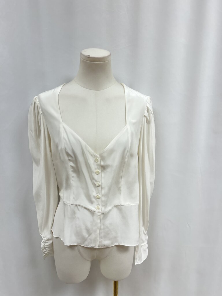 Frame Ivory Peplum Blouse NWT