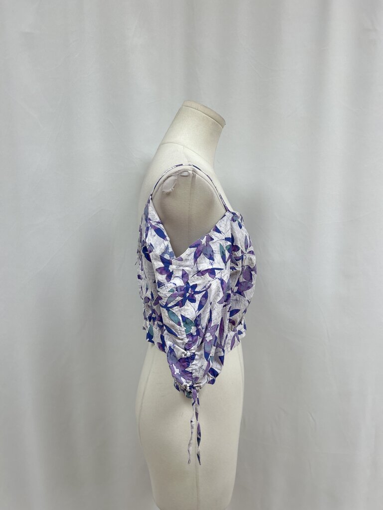 Isabel Marant Purple Flower Cropped Top