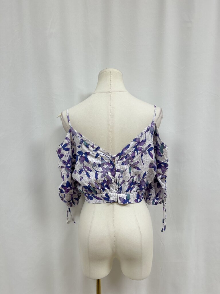 Isabel Marant Purple Flower Cropped Top