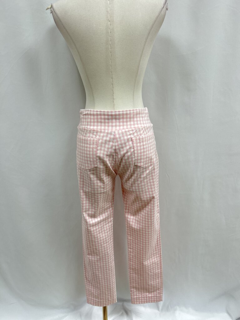 J McLaughlin Pink and White Gingham Pant