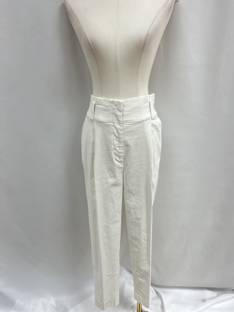 A.L.C. White Linen Belted Trouser