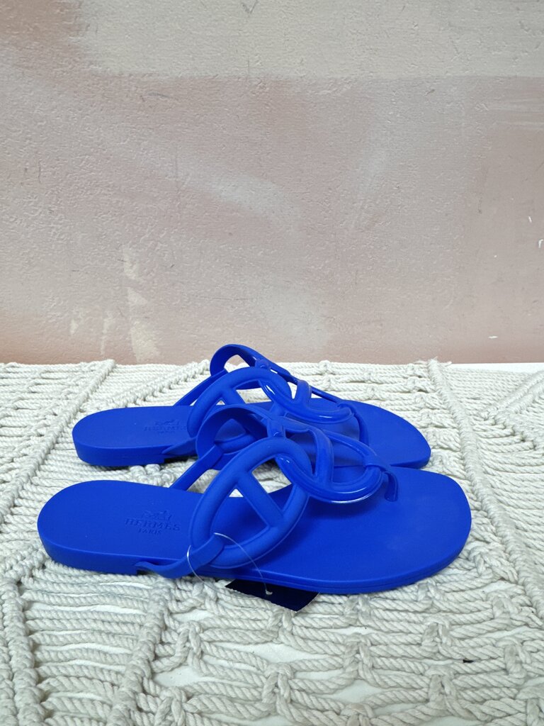 Hermes Bleu Outremer Egerie Chaine d'Ancre Sandal