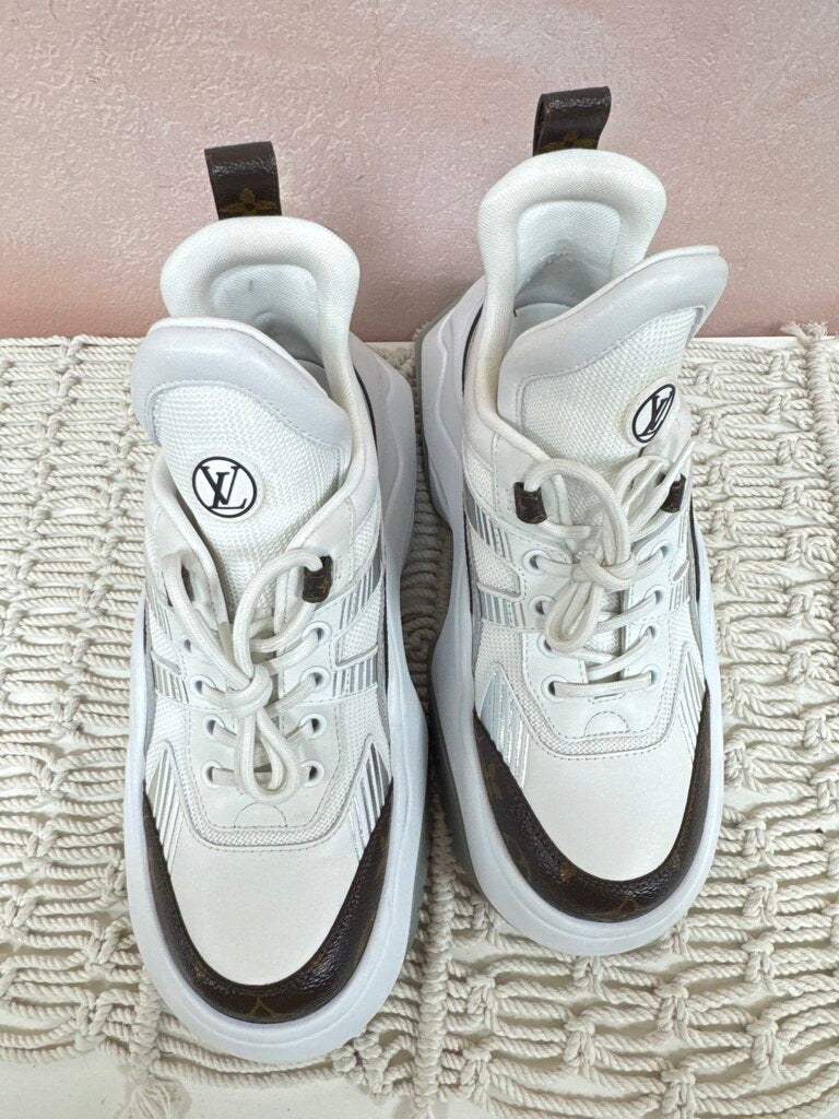 Louis Vuitton White Logo Trim Archlight Sneaker w/Box
