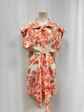 Louis Vuitton Orange Tropical Floral Silk Mini Dress '24 w/Garment Bag