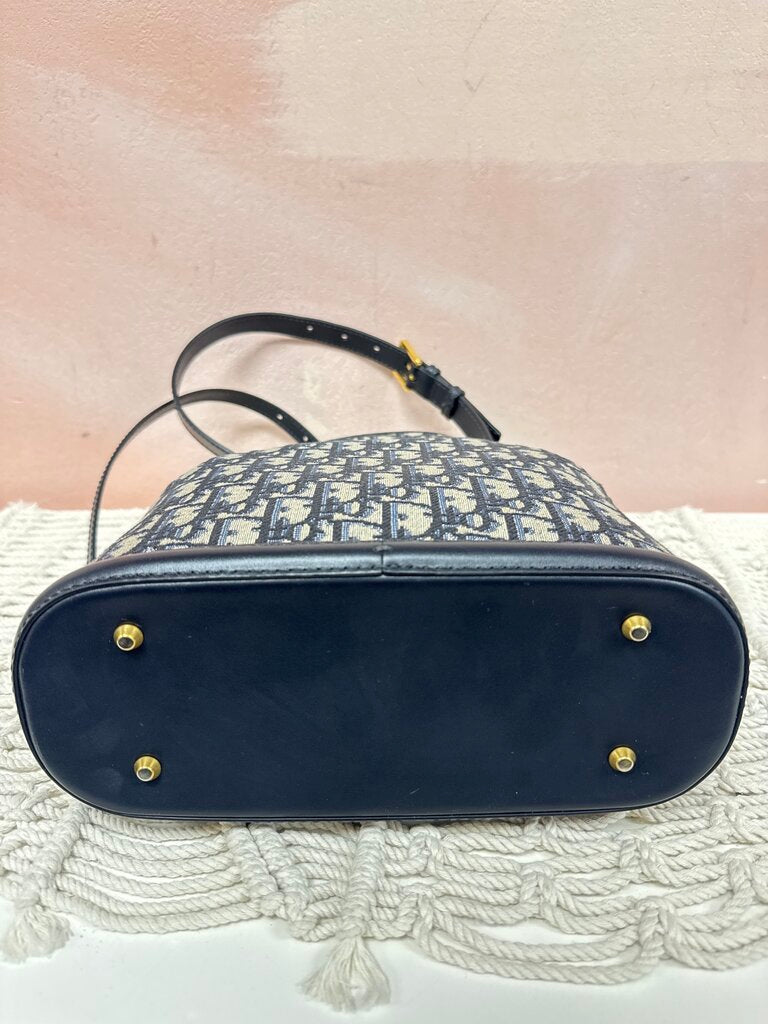 Dior Monogram Canvas Oblique Bucket Bag w/ Box and Dustbag