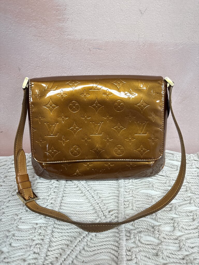 Louis Vuitton Bronze Vintage Vernis Thompson Street Flap Bag '02 w/Dustbag (As Is)