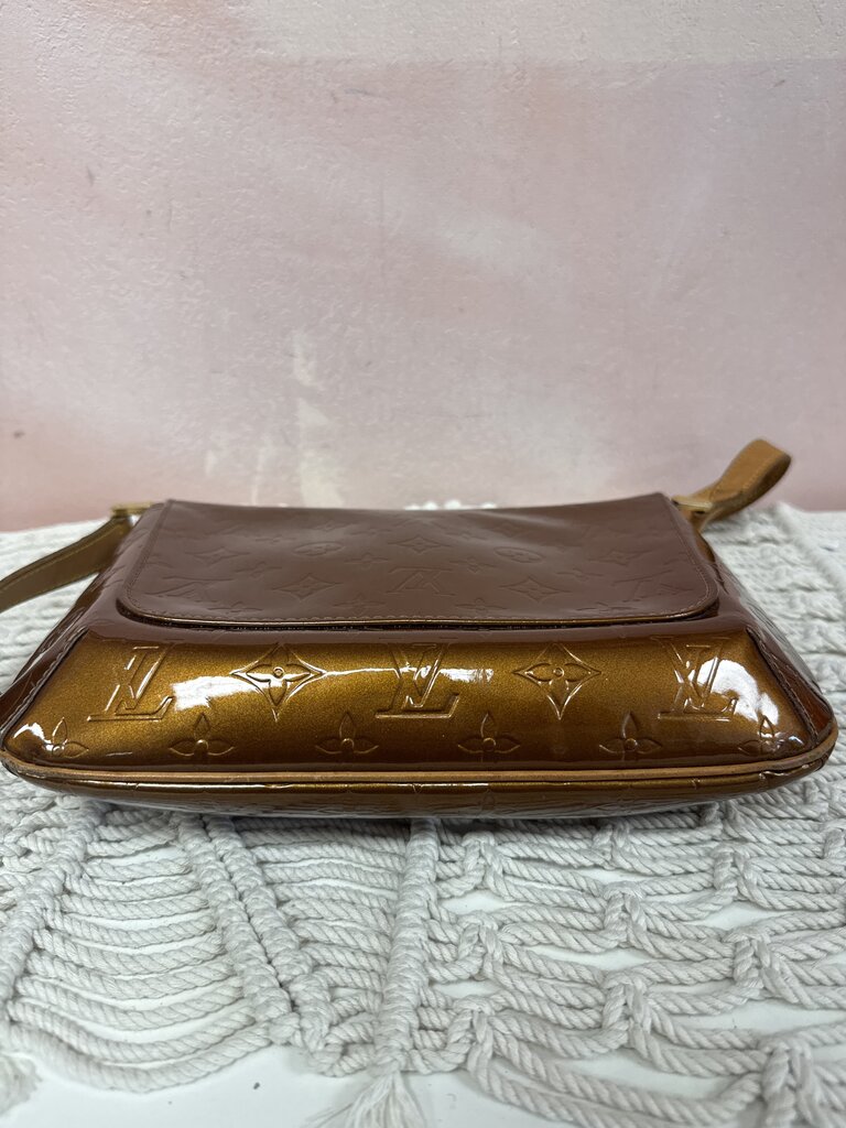 Louis Vuitton Bronze Vintage Vernis Thompson Street Flap Bag '02 w/Dustbag (As Is)