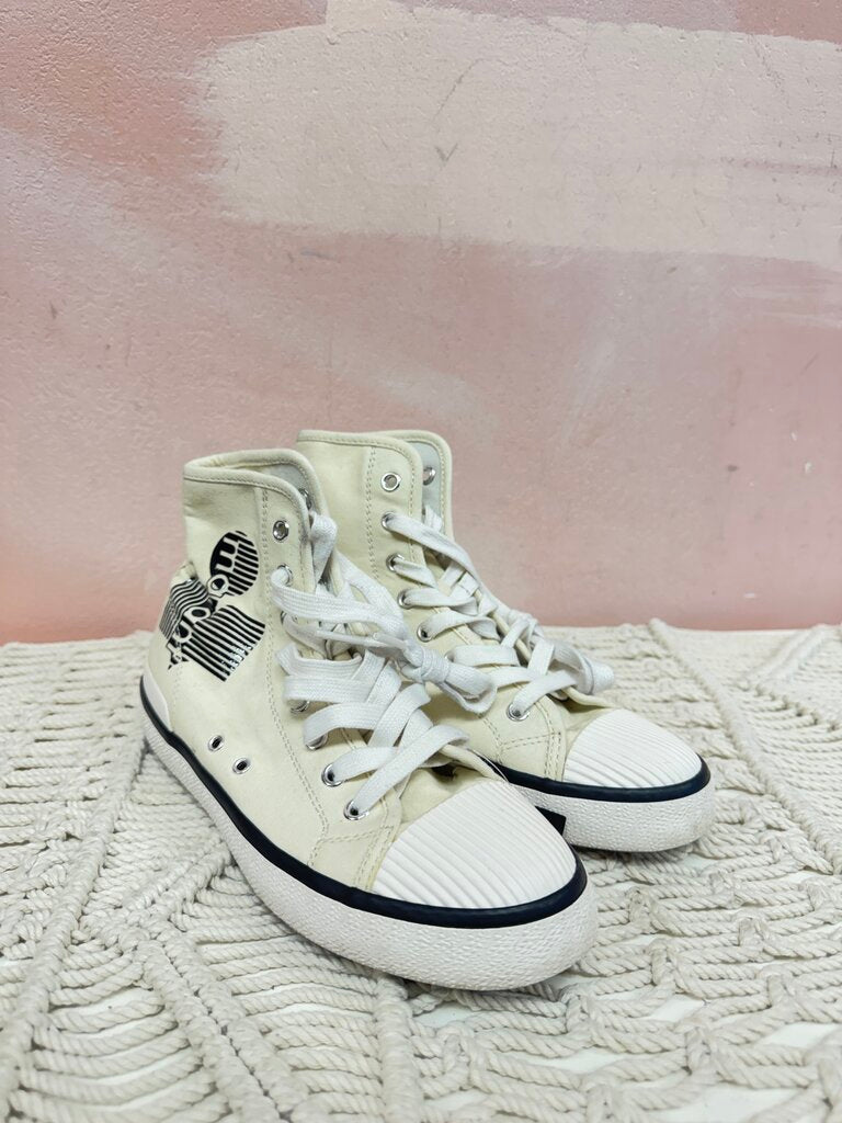 Isabel Marant Ecru High Top Sneaker w/Box