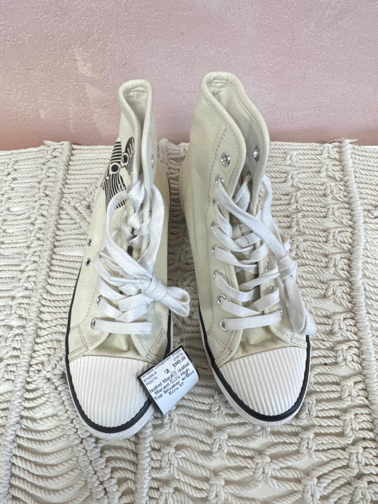 Isabel Marant Ecru High Top Sneaker w/Box