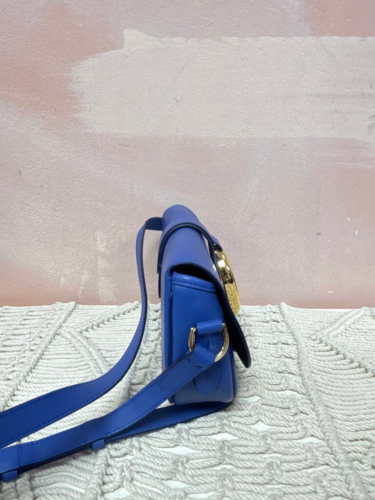 Ralph Lauren Cobalt Calfskin Welington Shoulder Bag w/Box/Dustbag