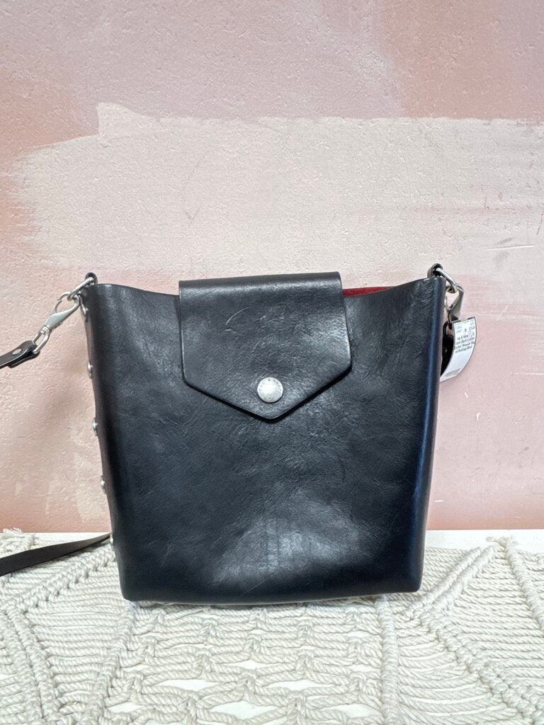 rag & bone Black Leather Bucket Shoulder Bag w/Dustbag