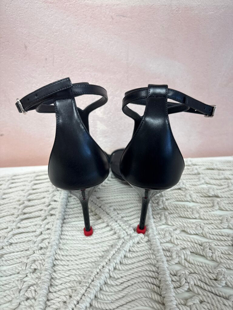 Alexander McQueen Black T-Strap Heels