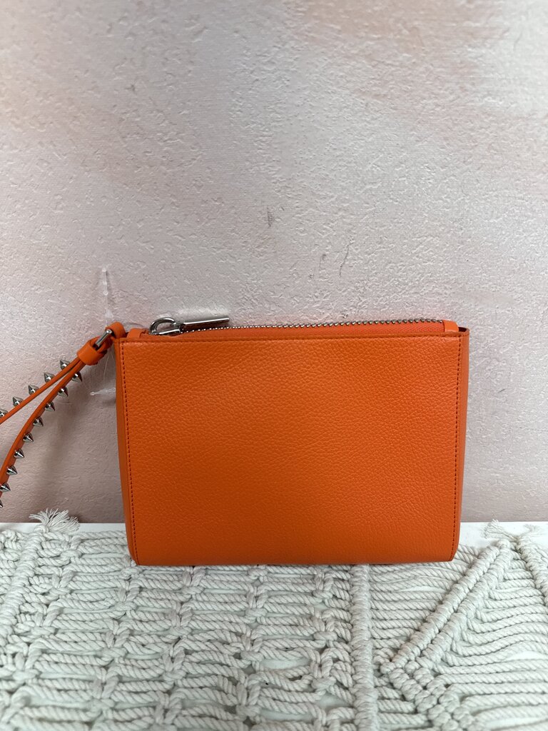Louboutin Orange Cabata Clutch w/Dustbag NWT