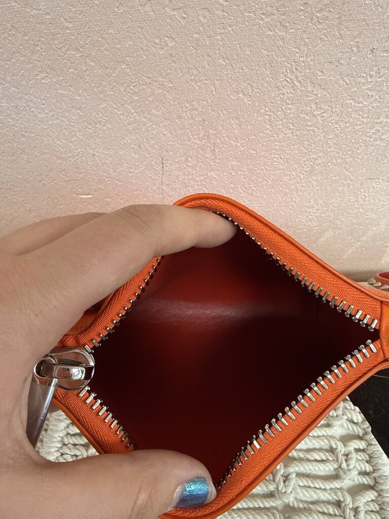 Louboutin Orange Cabata Clutch w/Dustbag NWT
