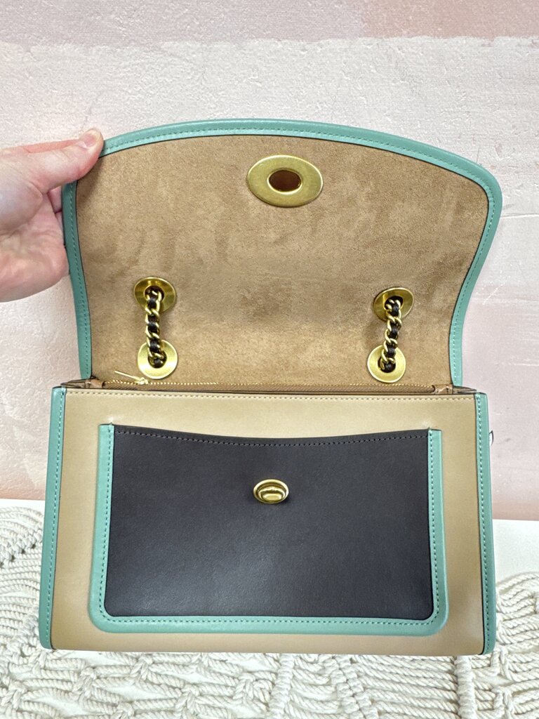 Coach Pink Colorblock Parker Shoulder Bag