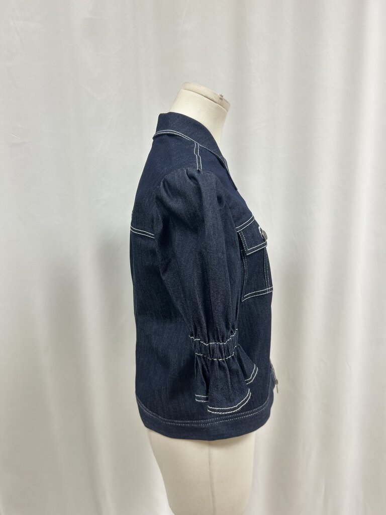 Cinq a Sept Denim Puff Sleeve Jacket