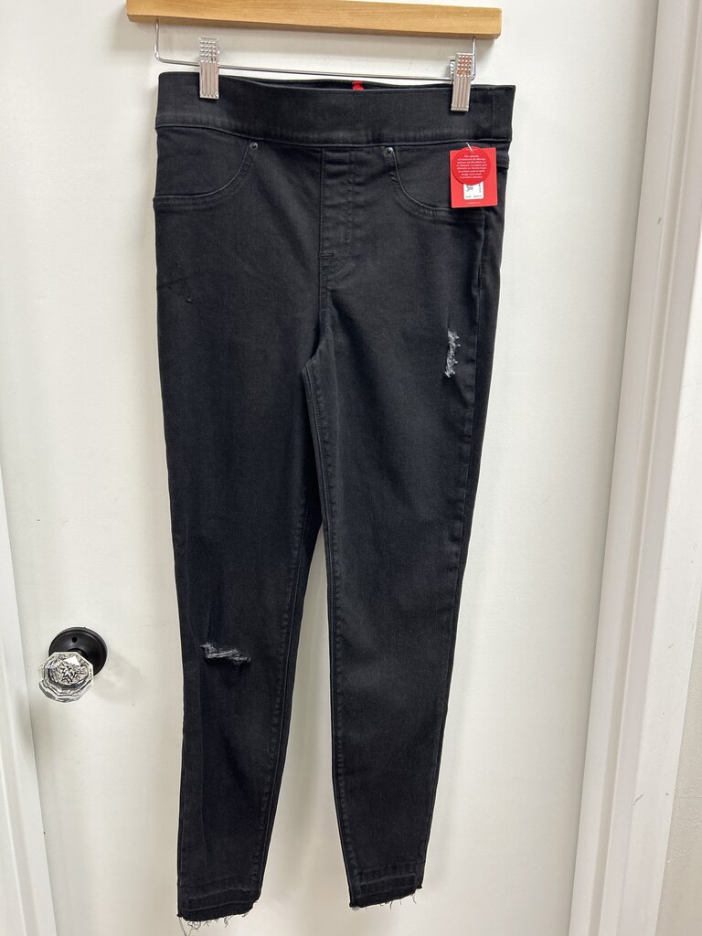 Spanx Black Distressed Pull On Jean NWT
