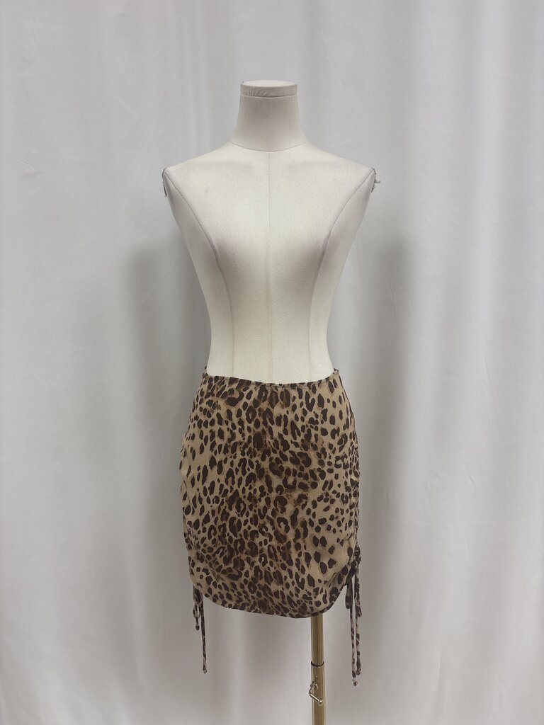 Reformation Animal Print Mini Skirt