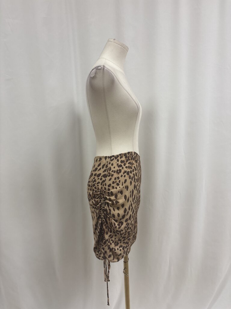 Reformation Animal Print Mini Skirt