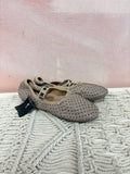 Valentino Taupe Embellished Mary Jane Ballet Flat w/Dustbag