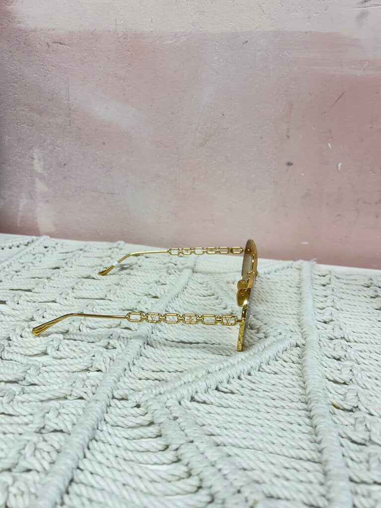 Louis Vuitton Gold My LV Chain Pilot Sunglasses w/Box