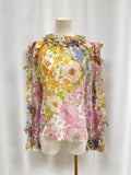 Zimmermann Floral Ruffle Blouse