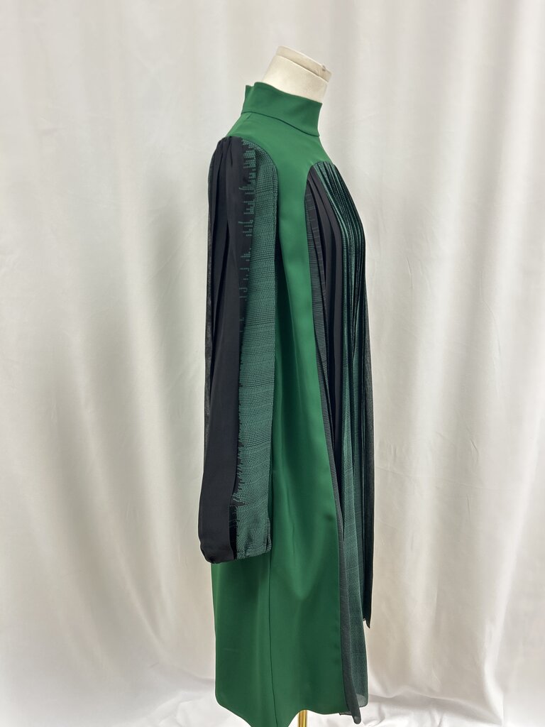 Lanvin Green Chiffon Dress